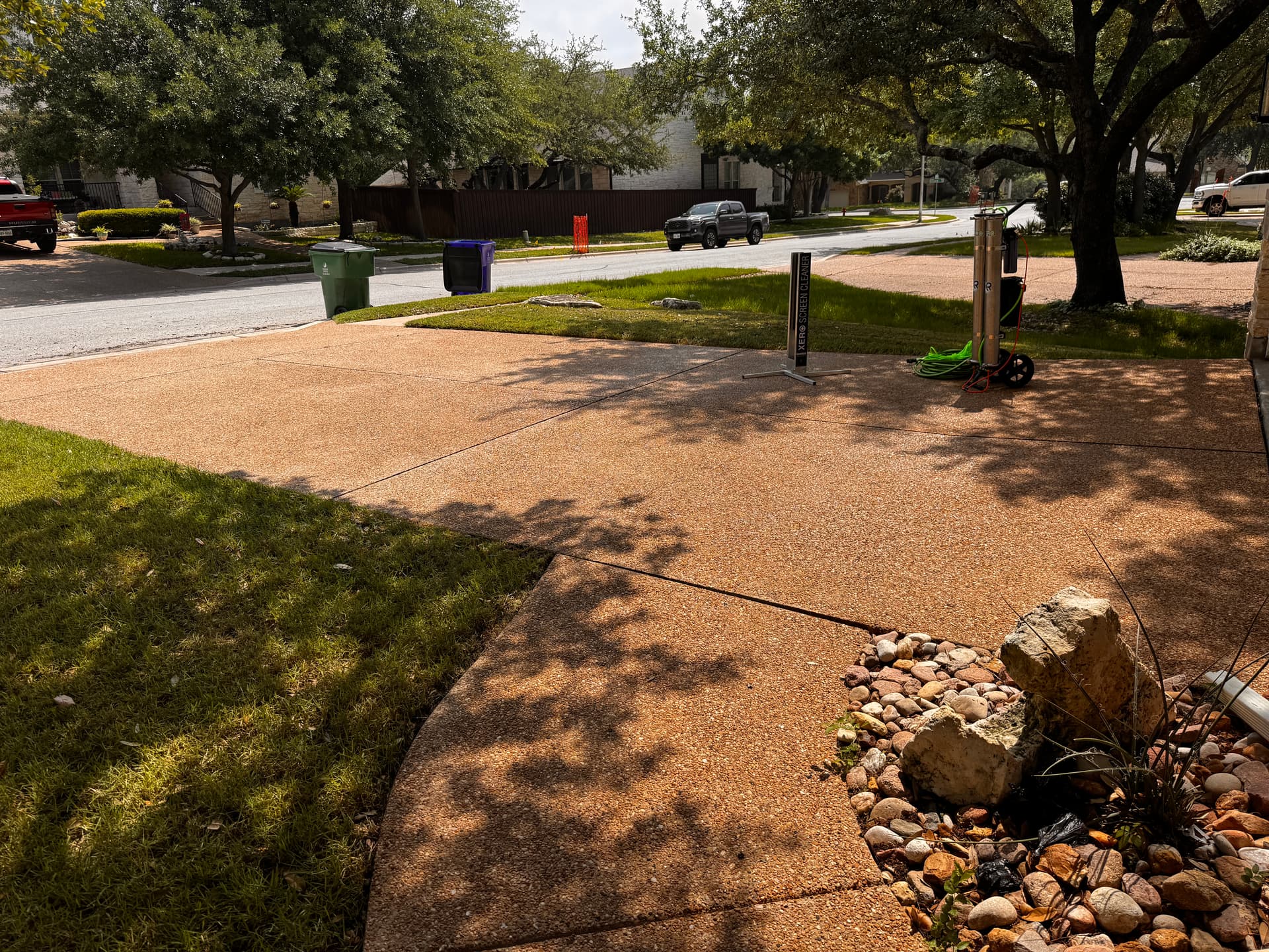 Driveway pressure washing
